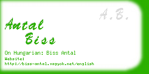 antal biss business card
